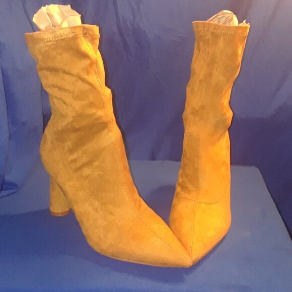 DUERO CATCH  ME IF YOU CAN HEELED BOOTIES-TAN( BRAND NEW !!!!!!!!!!!!!! - Picture 4 of 7